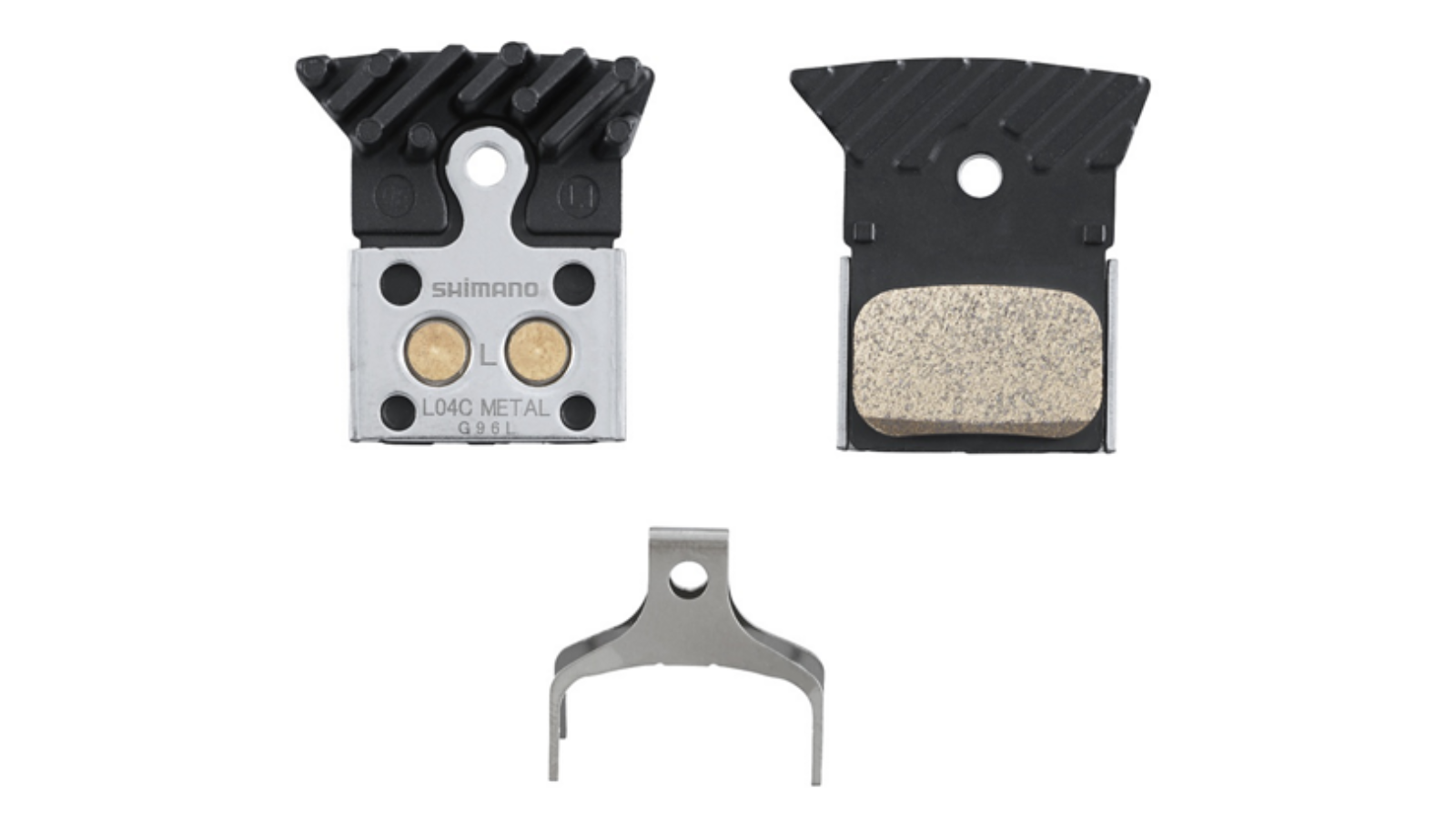 Plaquettes de freins Shimano Métal L04C - avec ailette et ressort